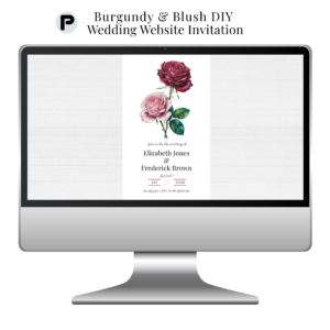 Burgundy & Blush DIY Wedding Website Template