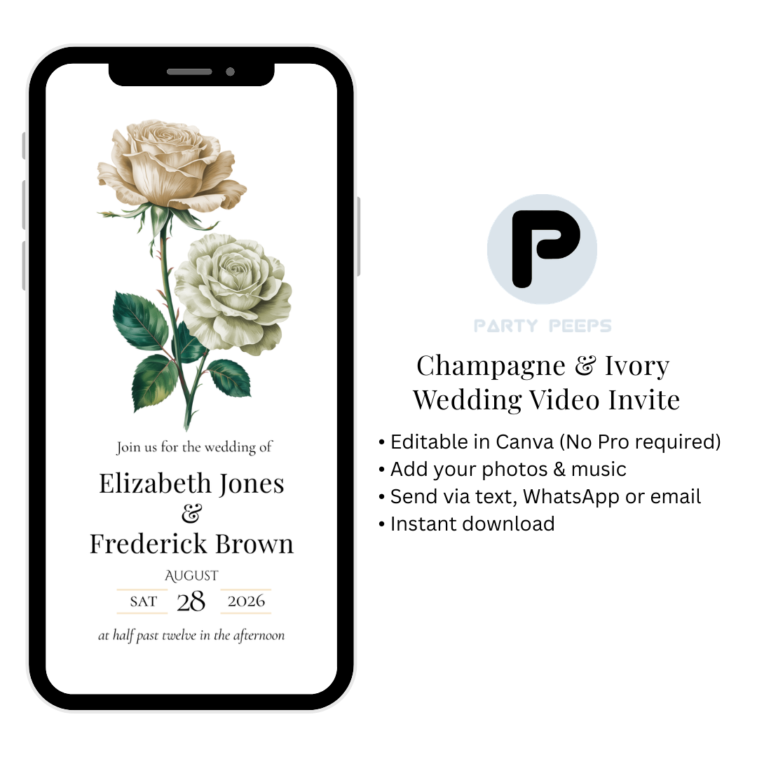 WordPress Champagne and Ivory Video Invite Listing Mockups (400 x 300 px)