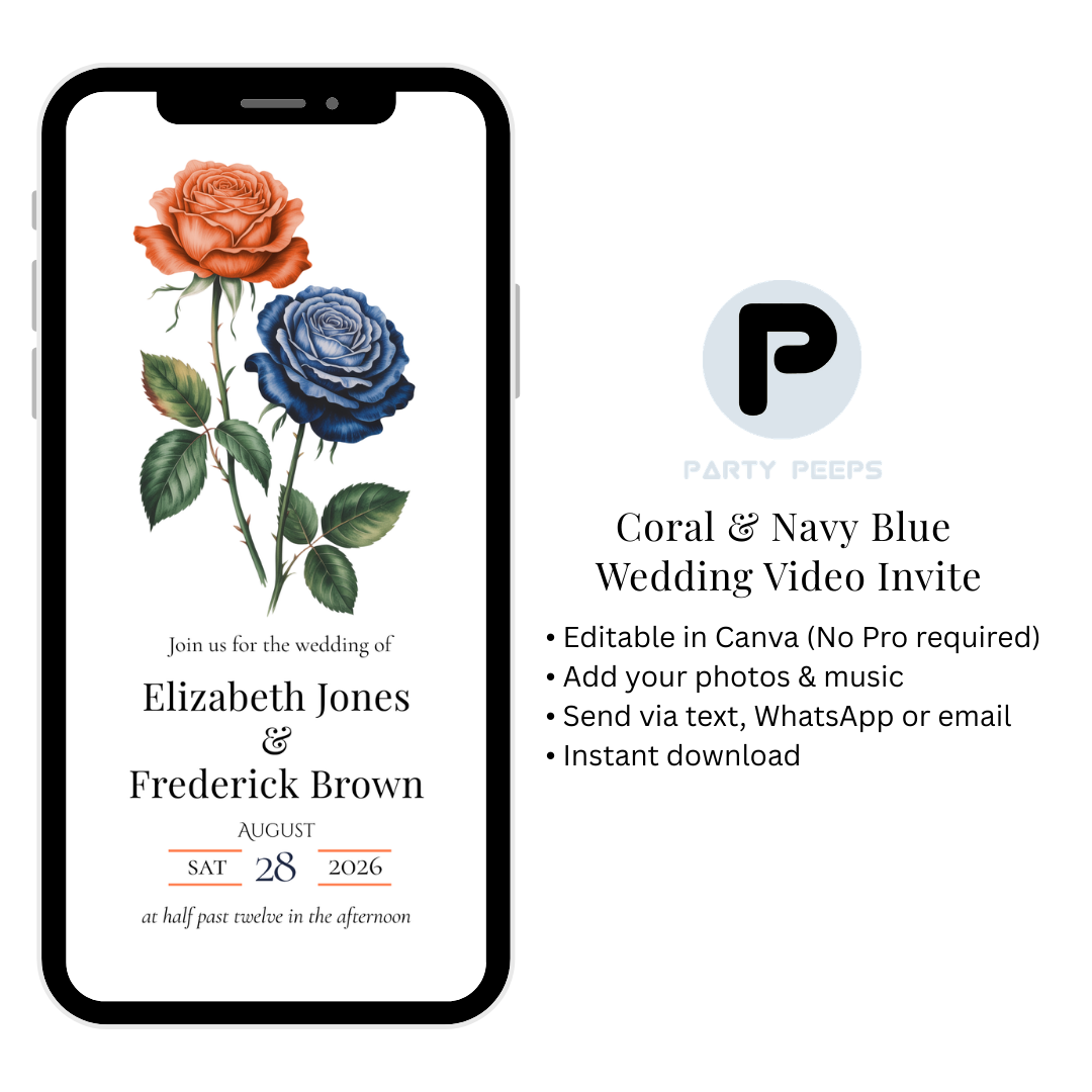 WordPress Coral and Navy Video Invite Listing Mockups (400 x 300 px)