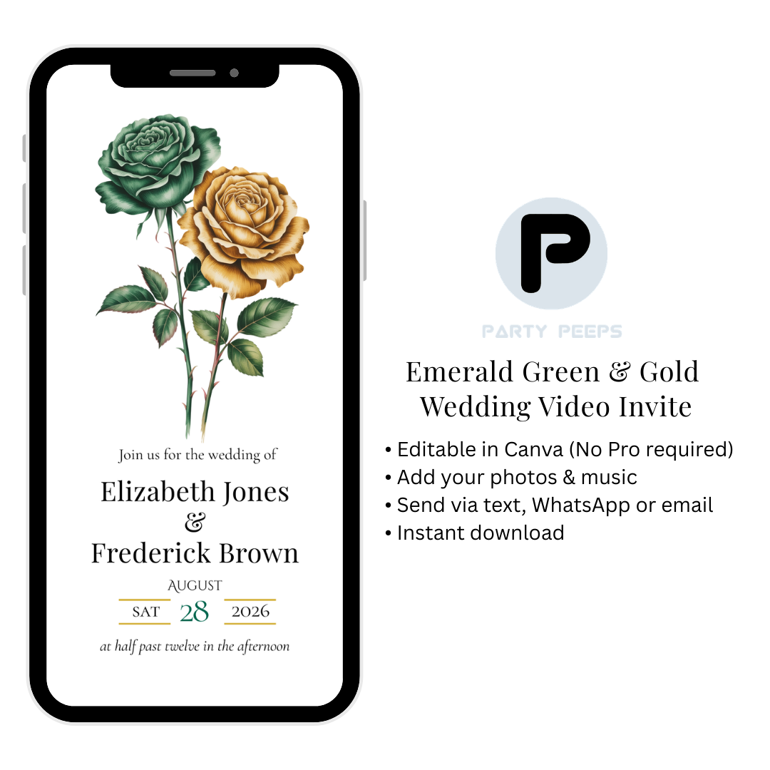 WordPress Emerald Green and Gold Video Invite Listing Mockups (400 x 300 px)