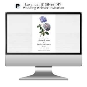 Lavender & Silver DIY Wedding Website Template