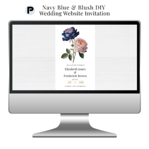Navy & Blush DIY Wedding Website Template