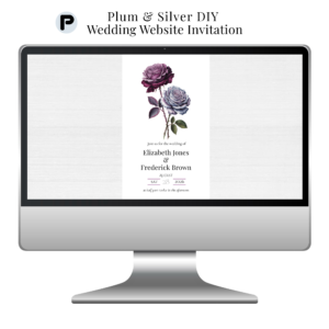 Plum & Silver DIY Wedding Website Template