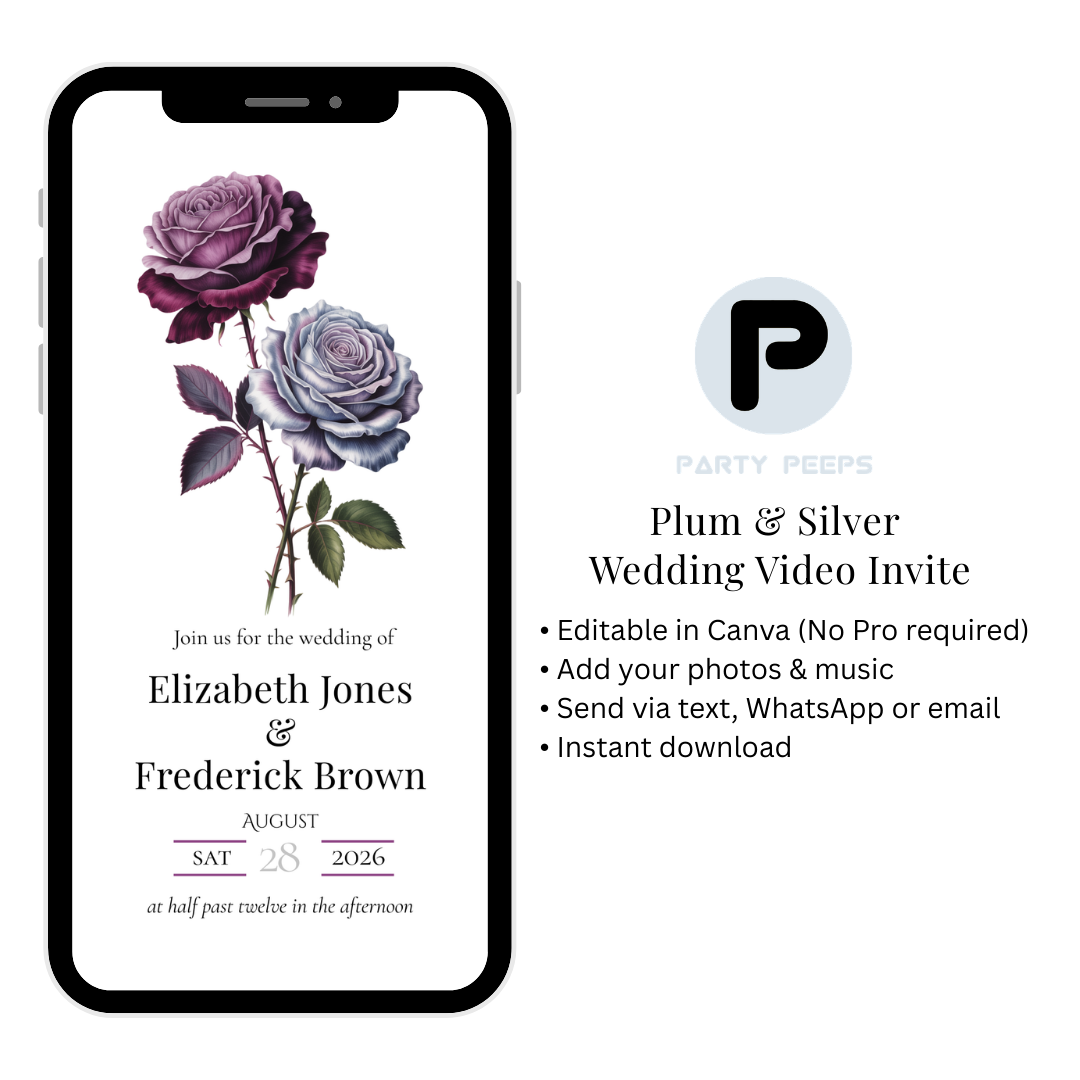 WordPress Plum and Silver Video Invite Listing Mockups (400 x 300 px)