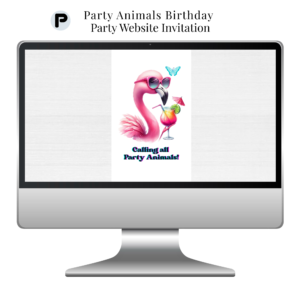 Party Animals Birthday Website Invitation