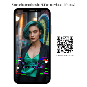 Retro Glam 70s Disco Birthday Party Video Invite Etsy Listing Mockups (1)