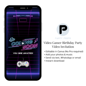 Video Gaming Birthday Party Video Invitation