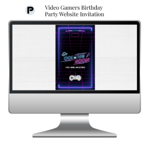 Video Gaming Birthday Party Website Invitation