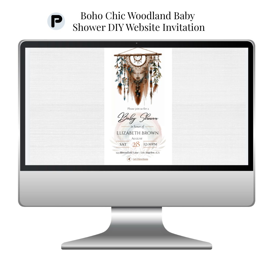 WP Boho Chic Woodland Baby Shower Website Invite Listing Mockups (400 x 300 px)