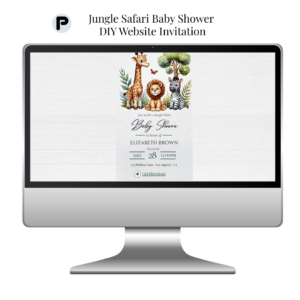 Jungle Safari Baby Shower Animated Website Invitation
