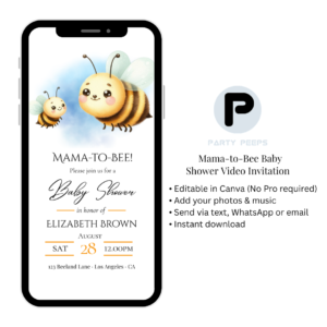 Mama-to-Bee Baby Shower Video Invitation