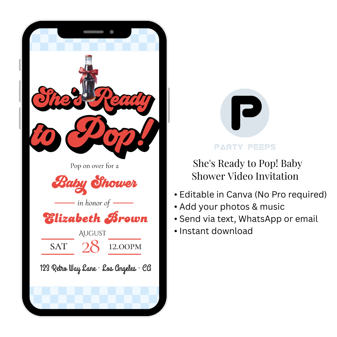 WP She's Ready to Pop! Baby Shower Video Invite Listing Mockups (400 x 300 px)