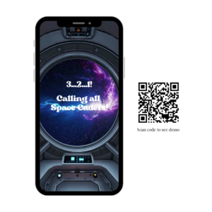 WordPress Outer Space Astronaut Birthday Party Video Invite Listing Mockups