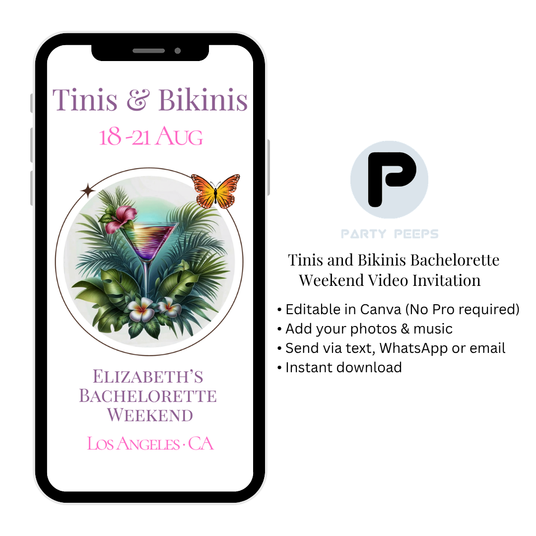 Tinis & Bikinis Video Invite Listing Mockups (400 x 300 px)